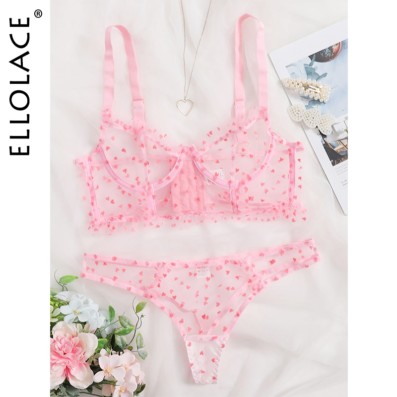 Pink Polka Dot Lingerie Set Transparent Womens Underwear Ruffle Bra Set Lace Love Lenceria Lingerie Set For Women, Red
Pink Polka Dot Lingerie Set Transparent Womens Underwear Ruffle Bra Set Lace Love Lenceria Lingerie Set For Women, Red