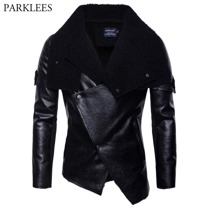 Irregular Hem Velvet Leather Jacket Men Autumn Male Moto Biker Faux Leather Jacket Coat Punk Style Jaqueta De Couro 211110, Black
Irregular Hem Velvet Leather Jacket Men Autumn Male Moto Biker Faux Leather Jacket Coat Punk Style Jaqueta De Couro 211110, Black