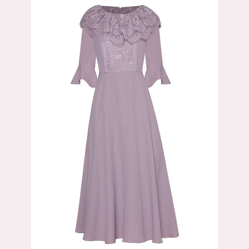 HIGH STREET Fashion Spring Runway Dress Women's O-Neck Five Point Flared-sleeve Lace Ruffled 210526, Pink
HIGH STREET Fashion Spring Runway Dress Women's O-Neck Five Point Flared-sleeve Lace Ruffled 210526, Pink