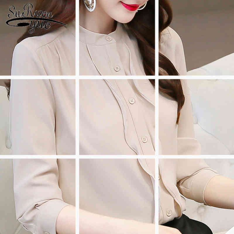 Korean Style Women Solid Long Sleeve Tops and Blouse Mujer De Moda Office Ladies White Shrit 6604 50 210521
Korean Style Women Solid Long Sleeve Tops and Blouse Mujer De Moda Office Ladies White Shrit 6604 50 210521