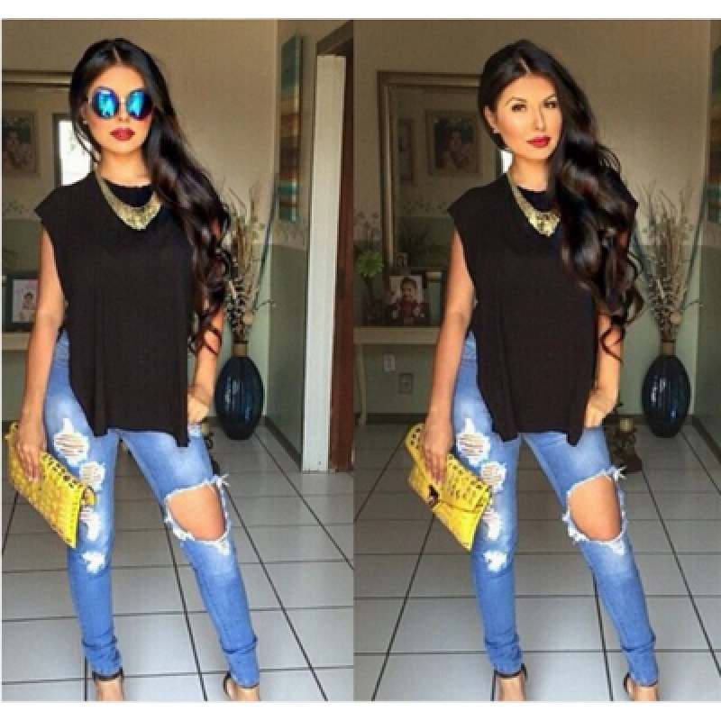 jeans holed 2021 all season stretch slim fit small leg, Blue
jeans holed 2021 all season stretch slim fit small leg, Blue