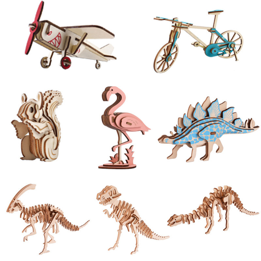 Dinosaur Animal Handmade Wooden Toys Diy Splicing Puzzle Children's 3d Plane Bicycle Three Dimensional PHYR730
Dinosaur Animal Handmade Wooden Toys Diy Splicing Puzzle Children's 3d Plane Bicycle Three Dimensional PHYR730