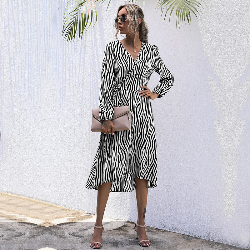 Vintage V Neck Striped Casual Full Sleeve High Waist Autumn Winter Long Dress For Women 2020 New, Khaki
Vintage V Neck Striped Casual Full Sleeve High Waist Autumn Winter Long Dress For Women 2020 New, Khaki