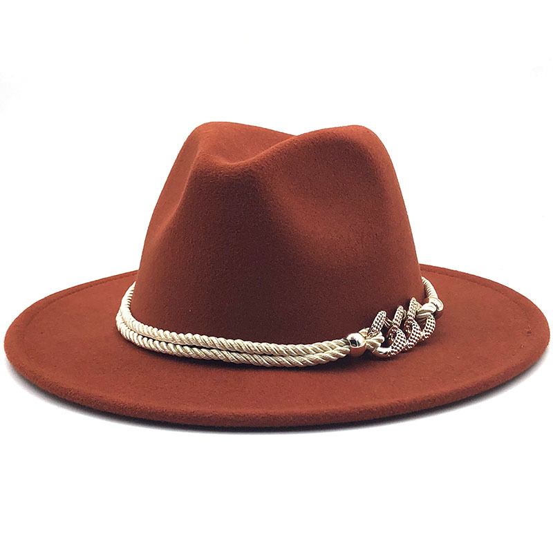 Wide Brim Hats Women Men Wool Felt Jazz Fedora Panama Style Cowboy Trilby Party Formal Dress Hat Large Size Yellow White 58-60CM aa6