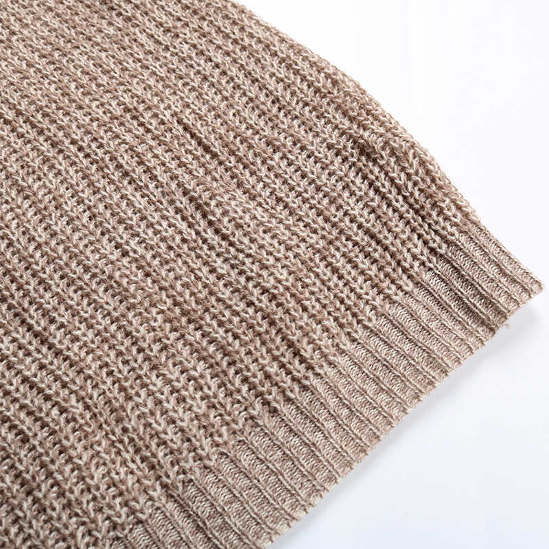 ly Low-Cut V-Neck Sexy Sweater Long Sleeve Knitwear Pullovers Loose Female Bottoming Off-The-Shoulder Dress Jumper Tops 210914