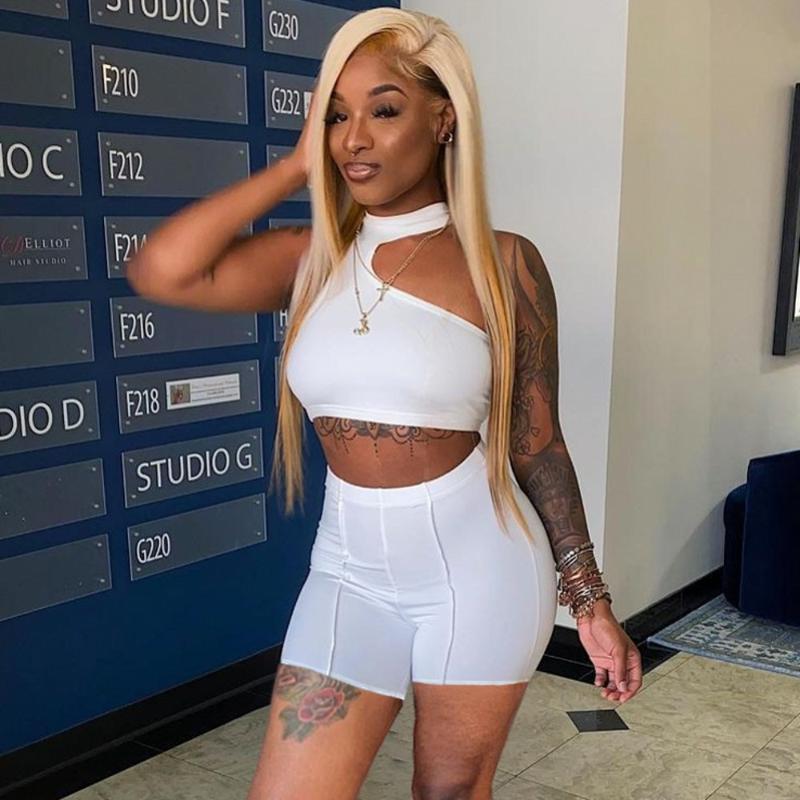 Women Set Solid Sleeveless Crop Top Sheath Elastic High Waist Shorts 2 Piece Sets Fashion Tracksuit Summer Casual Outfit 2021 Women' Tracks, Black
Women Set Solid Sleeveless Crop Top Sheath Elastic High Waist Shorts 2 Piece Sets Fashion Tracksuit Summer Casual Outfit 2021 Women' Tracks, Black