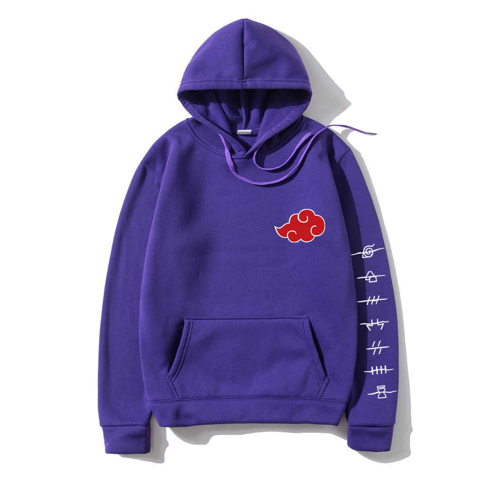 Japanese Anim Akatsuki Cloud Symbol Pullover Hoodie Men Hoodies Streetwear Men Akatsuki Cloud Symbols print Oversized Sweatshirt H0910