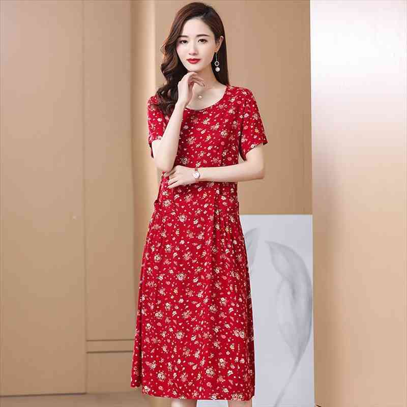Summer Floral Print Women Dresses Short Sleeve A Line Vestidos Elegant Vintage O Neck Plus Size Beach Style, Black;gray
Summer Floral Print Women Dresses Short Sleeve A Line Vestidos Elegant Vintage O Neck Plus Size Beach Style, Black;gray