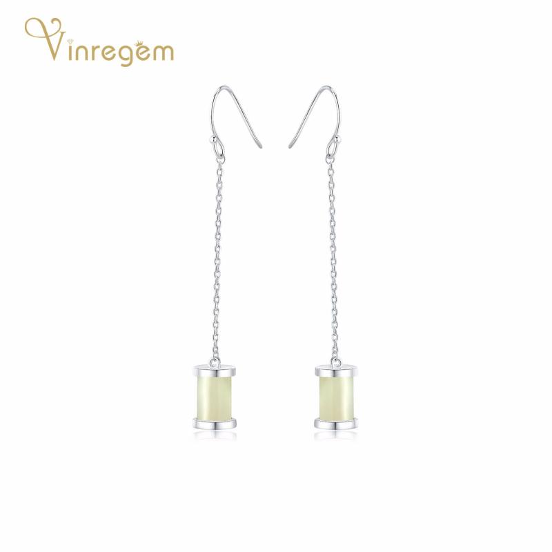 Dangle & Chandelier Vinregem Vintage 100% 925 Sterling Silver White Hetian Jade Wedding Engagement Tassel Earrings For Women Fine Jewelry Wh
Dangle & Chandelier Vinregem Vintage 100% 925 Sterling Silver White Hetian Jade Wedding Engagement Tassel Earrings For Women Fine Jewelry Wh