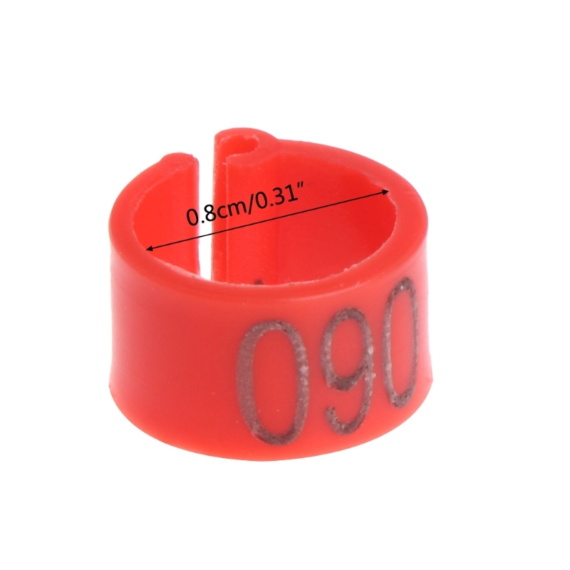 100 Pcs 8 mm Identification Ring Postpigeon Training Delivers Been Number Bird Bands T8WB
