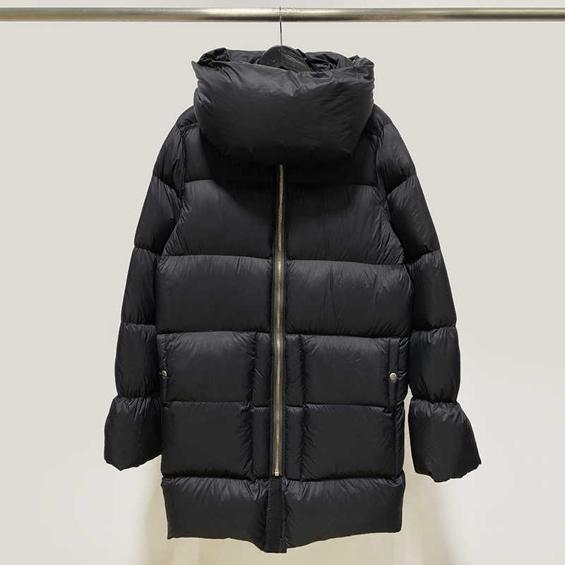 

Men' Down Autumn / winter 21 ro main line thickened black solid color zipper leisure youth men' and women' same down jacket