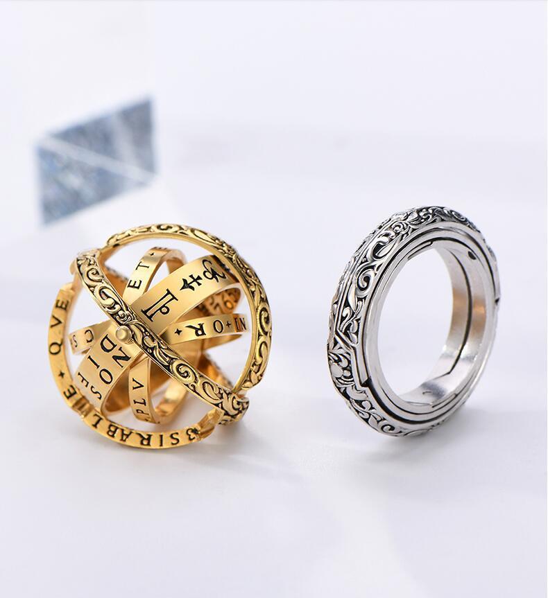 Cluster Rings Universe Astronomical Shaped Ball Ring For Men Women Signs Of The Zodiac 2 Ways Fashion Accessories KAR007, Golden;silver
Cluster Rings Universe Astronomical Shaped Ball Ring For Men Women Signs Of The Zodiac 2 Ways Fashion Accessories KAR007, Golden;silver
