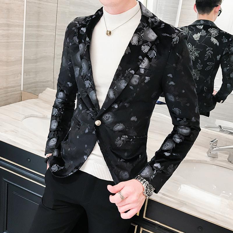 Men's Suits & Blazers 3XL Teen Male Suit Jacket White Black Flower Coat Slim Design Fashion Casual Blazer
Men's Suits & Blazers 3XL Teen Male Suit Jacket White Black Flower Coat Slim Design Fashion Casual Blazer