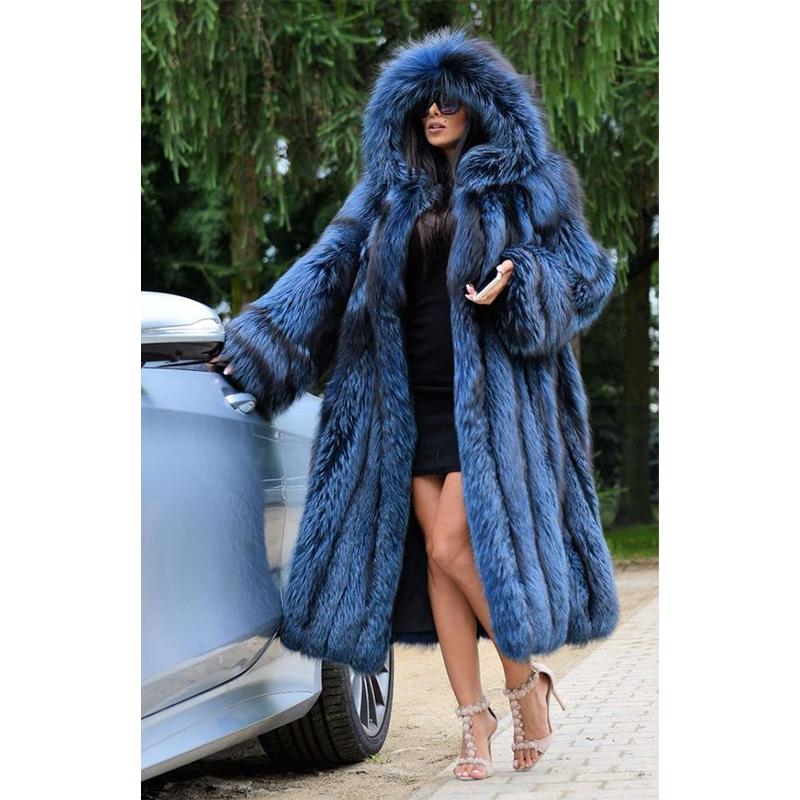 Women's Fur & Faux FURSARCAR 2021 Real Natrual Jacket With Hood Women Winter Coat Fashion Luxurious Long Blue Outwear, As pic
Women's Fur & Faux FURSARCAR 2021 Real Natrual Jacket With Hood Women Winter Coat Fashion Luxurious Long Blue Outwear, As pic