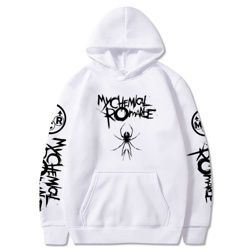 My Chemical Romance Hoodies Punk Band Fashion Hooded Sweatshirt Hip Hop Hoodie Pullover Men Women Sports Casual Rock Top Clothes H0823