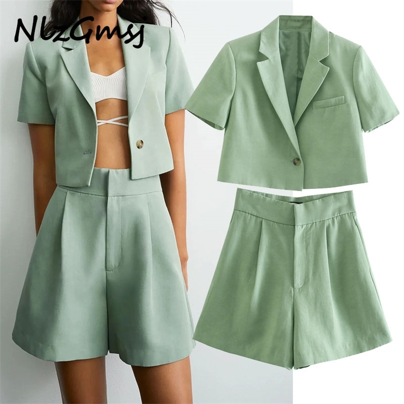 Set Casual Cropped Blazer Jacket+ High Waist Mini Shorts Vintage Spring Autumn 2 Pieces Set 04 210628, As picture
Set Casual Cropped Blazer Jacket+ High Waist Mini Shorts Vintage Spring Autumn 2 Pieces Set 04 210628, As picture