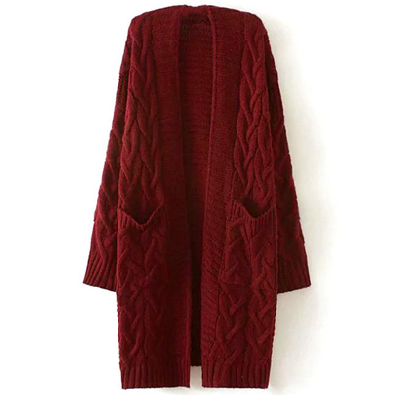Autumn Winter Women's Cardigan Korean Style Pure Color Loose Sweater Coat Casual Female Knitted Cardigans LL738 210506