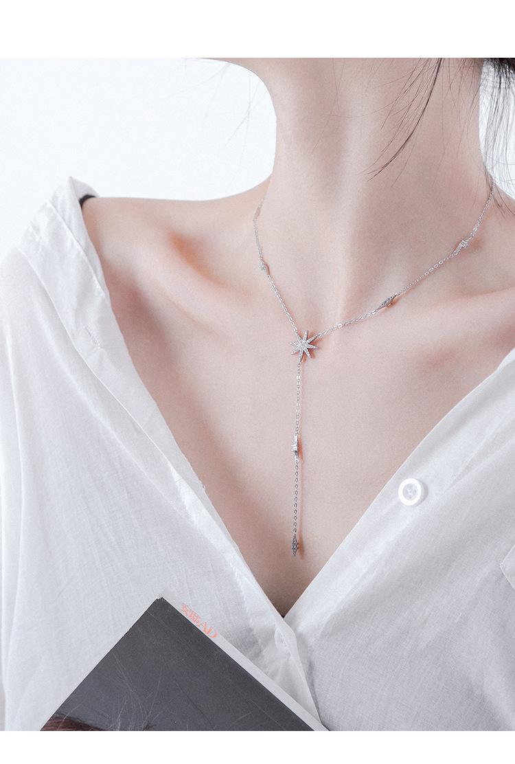 Chains Zircon Necklace Female S925 Silver Temperament Versatile Clavicle Chain Trend Fashion
Chains Zircon Necklace Female S925 Silver Temperament Versatile Clavicle Chain Trend Fashion
