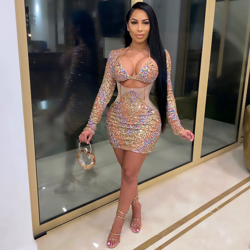 Glitter Sexy Sequin Dress Women Party Night Club Bodycon Long Sleeve Birthday Outfits for Elegant Christmas dresses, Purple
Glitter Sexy Sequin Dress Women Party Night Club Bodycon Long Sleeve Birthday Outfits for Elegant Christmas dresses, Purple