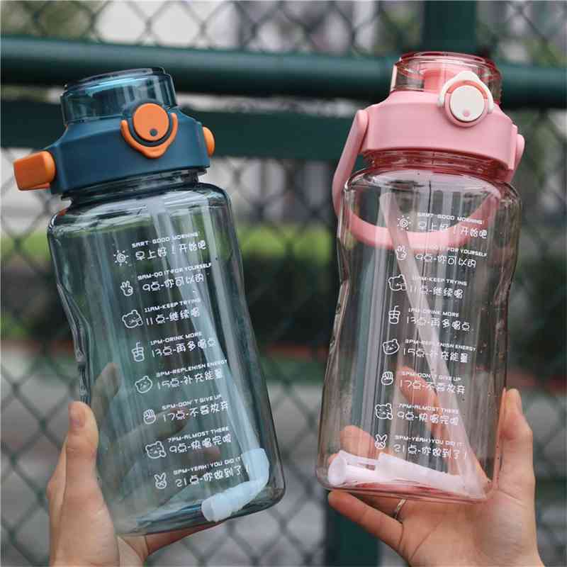 Large capacity drinking with straw male and female students use plastic cup in summer outdoor sports portable water bottle
Large capacity drinking with straw male and female students use plastic cup in summer outdoor sports portable water bottle