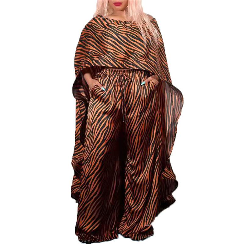 Plus Size Tracksuits Leopard Striped Two Piece Set Women Casual Clothes Pullover Shawl Top Wide Leg Pants Suit Large Outfit Streetwear, Black
Plus Size Tracksuits Leopard Striped Two Piece Set Women Casual Clothes Pullover Shawl Top Wide Leg Pants Suit Large Outfit Streetwear, Black