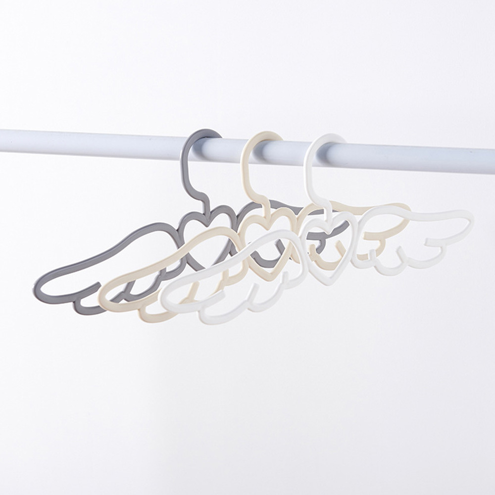 5 PCS Angel Wing Shape Clothes Hangers Traceless Non-Slip Shirt Trouser Coat Hanger For Home Hotel Wardrobe Organizer