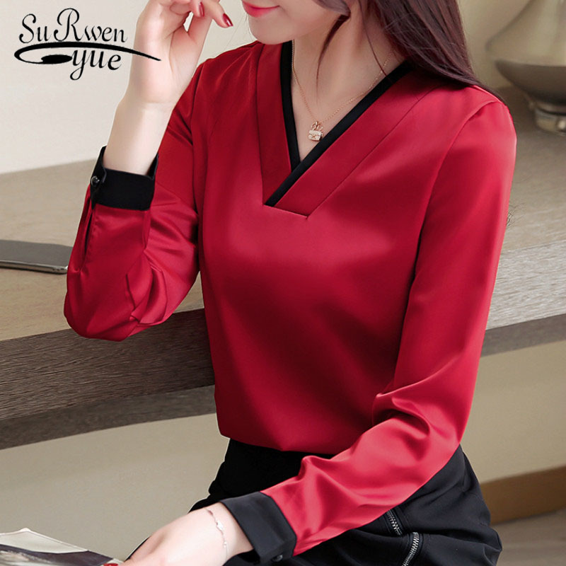 fashion women blouse long sleeve V neck Chiffon plus size tops and s shirt loose female blusa 1755 50 210521, Red
fashion women blouse long sleeve V neck Chiffon plus size tops and s shirt loose female blusa 1755 50 210521, Red