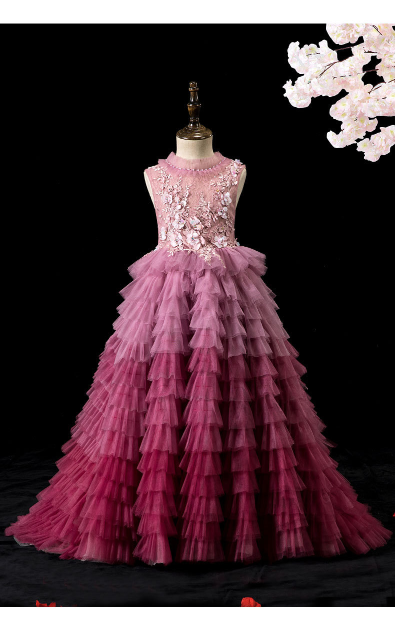 Custom-made Cheap Flower Girls Dresses with Beautiful Jewel Neckline Tulle Pretty Big Bowknot Back Little Baby Pageant Gowns for Girls 2021
