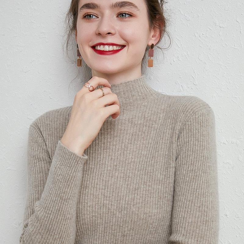 Women' Sweaters Wool Sweater Autumn And Winter 2021 Style Semi High Neck Slim Draw Cardigan Pullover Long Sleeve, Black
Women' Sweaters Wool Sweater Autumn And Winter 2021 Style Semi High Neck Slim Draw Cardigan Pullover Long Sleeve, Black