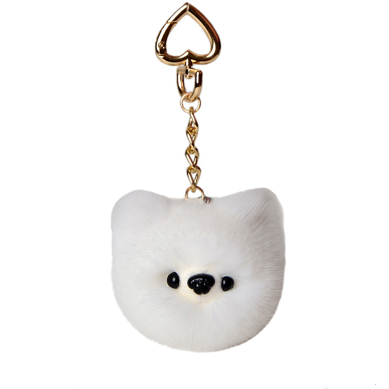 Yutong Mink Fur Bomei Dog Bag Pendant Lovely Car Key Chain Plush Jewelry