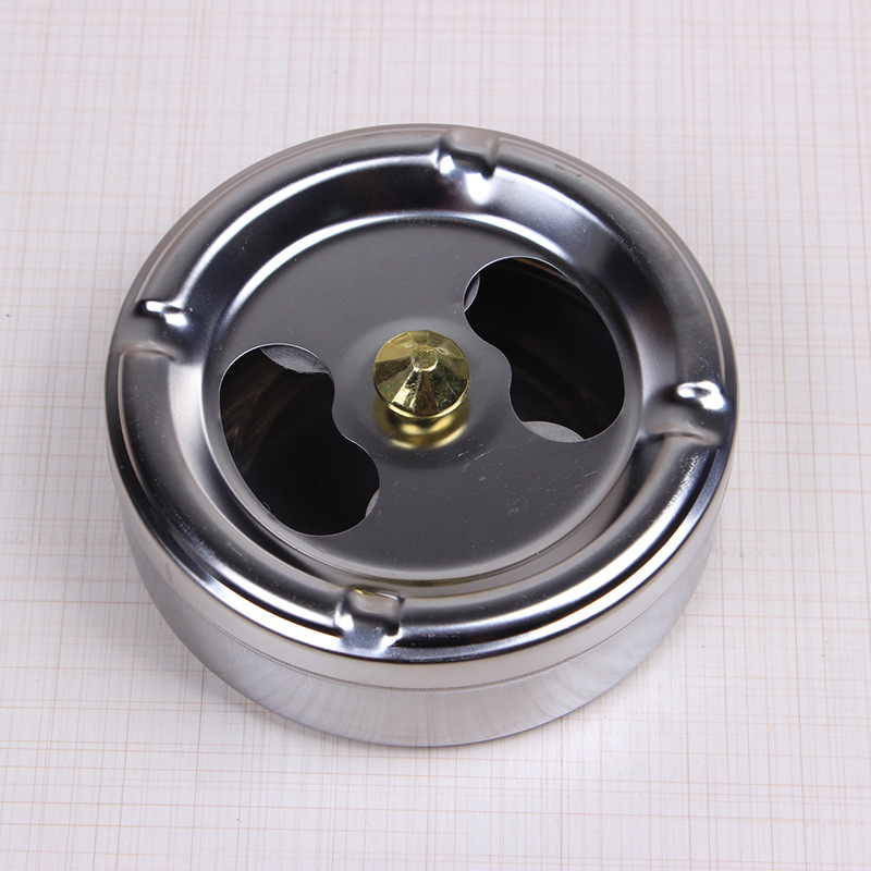 Creative Home Practical Smoking Accessories Stainless Steel Ashtray Lid Rotation Fully Enclosed Gadgets
Creative Home Practical Smoking Accessories Stainless Steel Ashtray Lid Rotation Fully Enclosed Gadgets