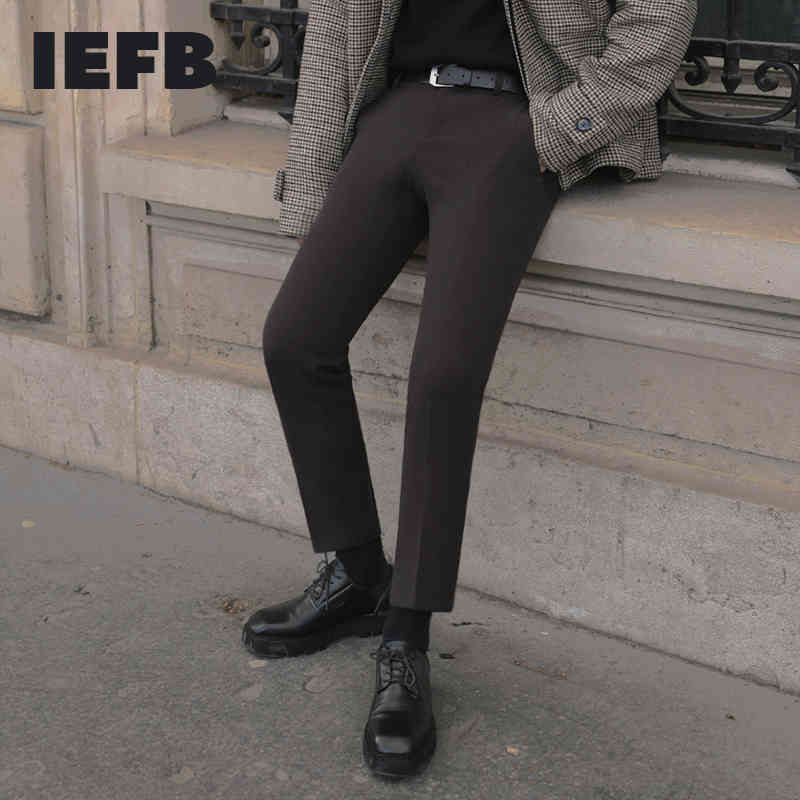 IEFB Korean fashion casual straight trousers men's trend slim fit suit pants for male spring witner trousers 9Y4564 210524, Black
IEFB Korean fashion casual straight trousers men's trend slim fit suit pants for male spring witner trousers 9Y4564 210524, Black