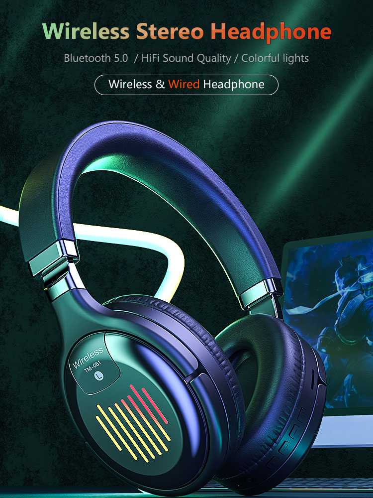 Wireless Headphone Bluetooth headset Folded Hifi Stereo Gaming Earphone port FM SD card Headphone for PC and mobile Phone
Wireless Headphone Bluetooth headset Folded Hifi Stereo Gaming Earphone port FM SD card Headphone for PC and mobile Phone