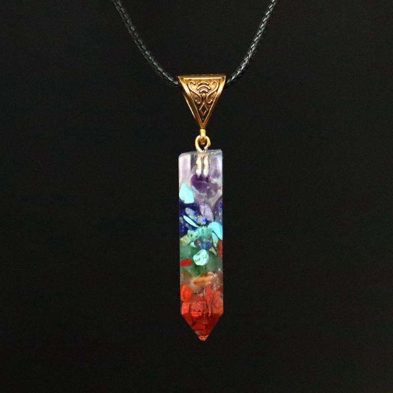 Chokers 7 Layers Rainbow Natural Crystal Crushed Stone Hexagonal Prism Pendant Synthetic Resin Necklace For Women
Chokers 7 Layers Rainbow Natural Crystal Crushed Stone Hexagonal Prism Pendant Synthetic Resin Necklace For Women