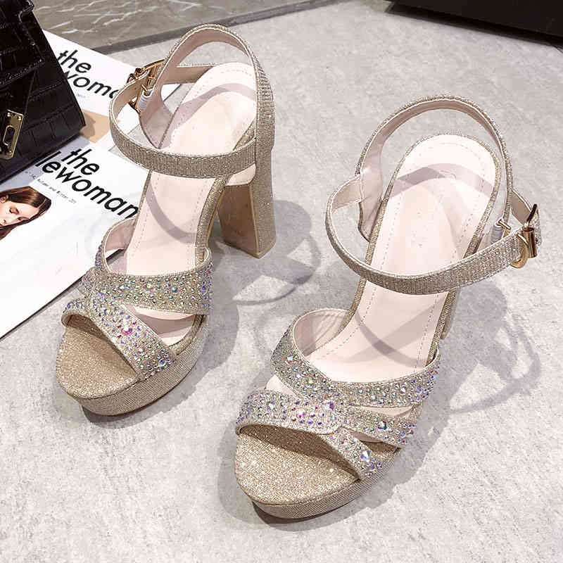 Sandals Female Sparkling Sequined Women Model High-Heeled Shoes Summer Peep Toe Waterproof Thick Bottom Wedding J6LG, As picture shown
Sandals Female Sparkling Sequined Women Model High-Heeled Shoes Summer Peep Toe Waterproof Thick Bottom Wedding J6LG, As picture shown