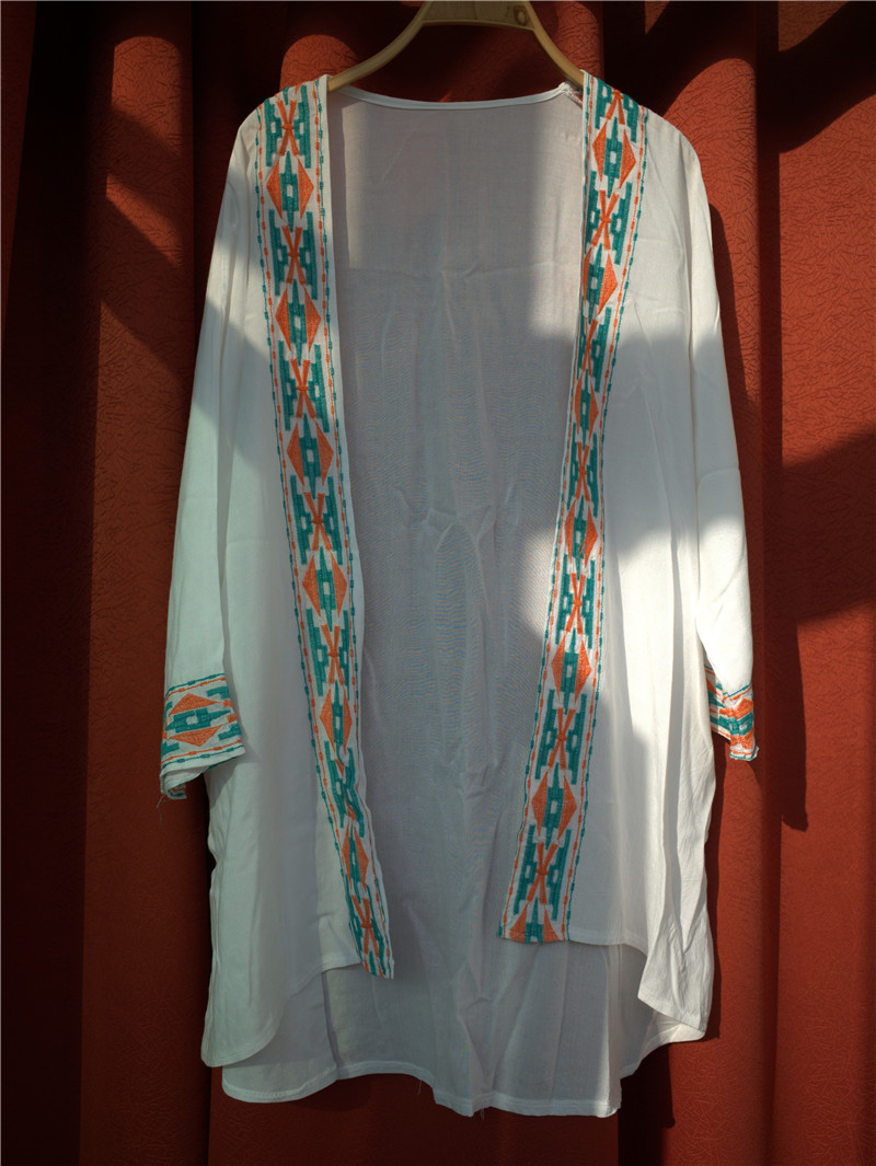 Beach Cover up Cotton Bathing Suit ups Dress Tunic For Saida de Praia Embroidery Swimwear #Q409 210420