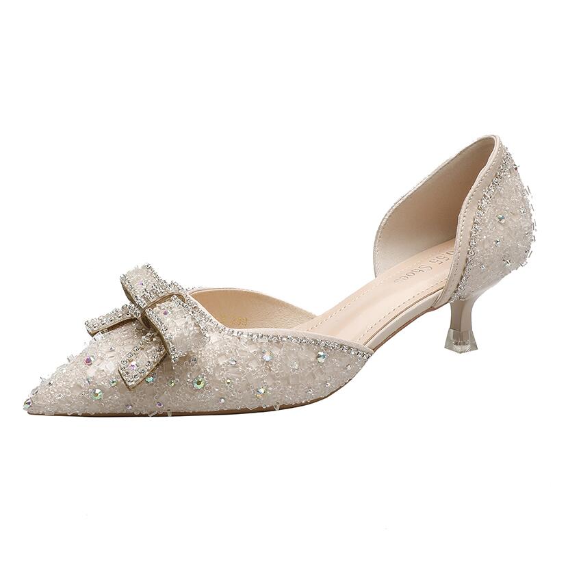 Women New Crystal Genuine Leather High Heels Shoes Pumps Female Fashion Shallow Bow-Knot Pumps Ladies Sexy Wedding Party, Bronze
Women New Crystal Genuine Leather High Heels Shoes Pumps Female Fashion Shallow Bow-Knot Pumps Ladies Sexy Wedding Party, Bronze