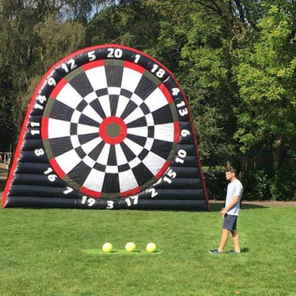 Fashionable 3 meter Inflatable Soccer Darts Board Kick Game Inflatables Football games target With Balls