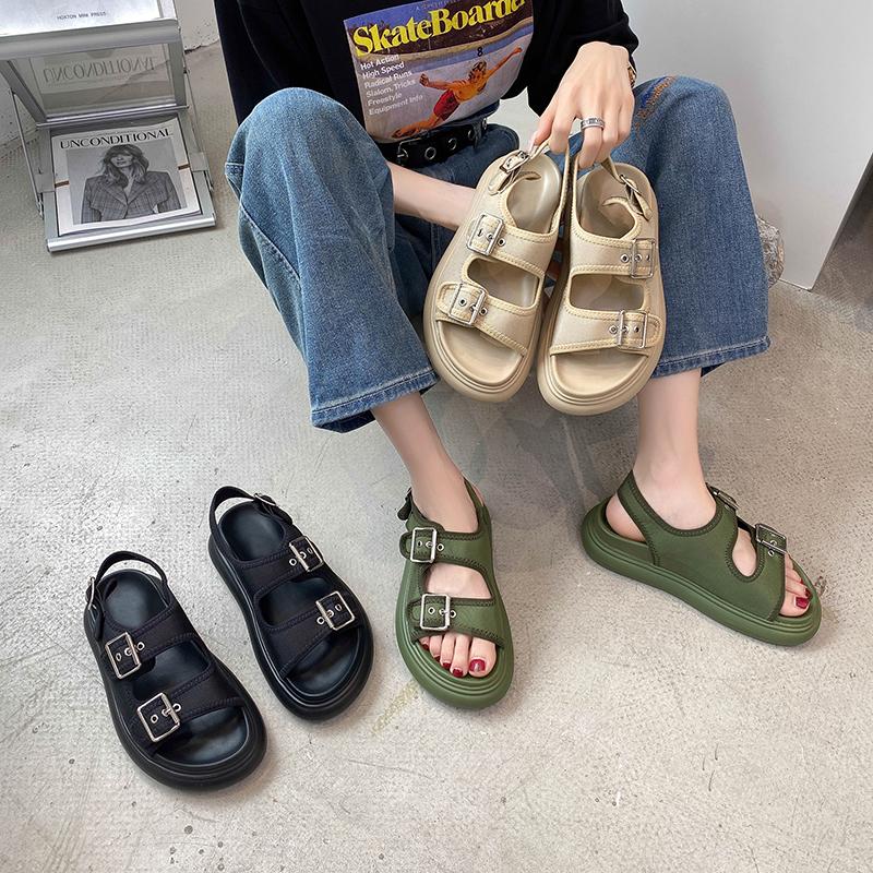 Sandals Women Solid Color Hook&Loop Slingback Platform Sports Summer Dad Designer Shoes, Beige
Sandals Women Solid Color Hook&Loop Slingback Platform Sports Summer Dad Designer Shoes, Beige