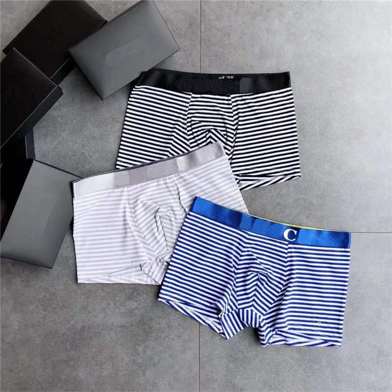 Classic Letter Boxer Shorts Fashion Striped Men Underpants with Box Soft Cotton Underwear Breathable Men's Briefs Short, As pic 
Classic Letter Boxer Shorts Fashion Striped Men Underpants with Box Soft Cotton Underwear Breathable Men's Briefs Short, As pic