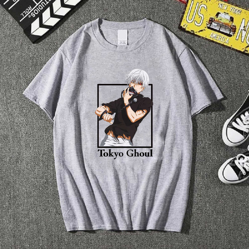 T-shirt Anime Tokyo Ghoul O-neck Round Neck Casual Male Cloth Y0809