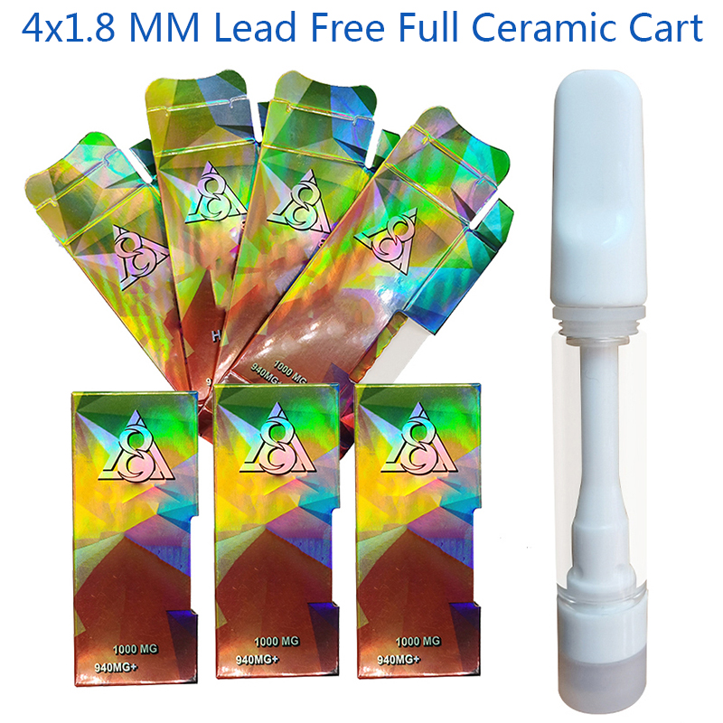 Full Ceramic Vape Cart Cartridge 1.0ml Atomizers D8 Vaporizer E Cigarettes 510 Thread Carts Empty Glass Tank Ecig 4 Holes Snap on Top Cartridges with Packaging Box
Full Ceramic Vape Cart Cartridge 1.0ml Atomizers D8 Vaporizer E Cigarettes 510 Thread Carts Empty Glass Tank Ecig 4 Holes Snap on Top Cartridges with Packaging Box