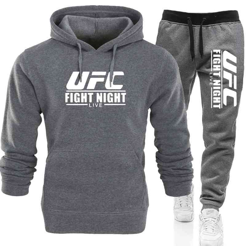 and winter printed UFC fighting Sweater set Autumn leisure sports men's Hoodie, Gray
and winter printed UFC fighting Sweater set Autumn leisure sports men's Hoodie, Gray