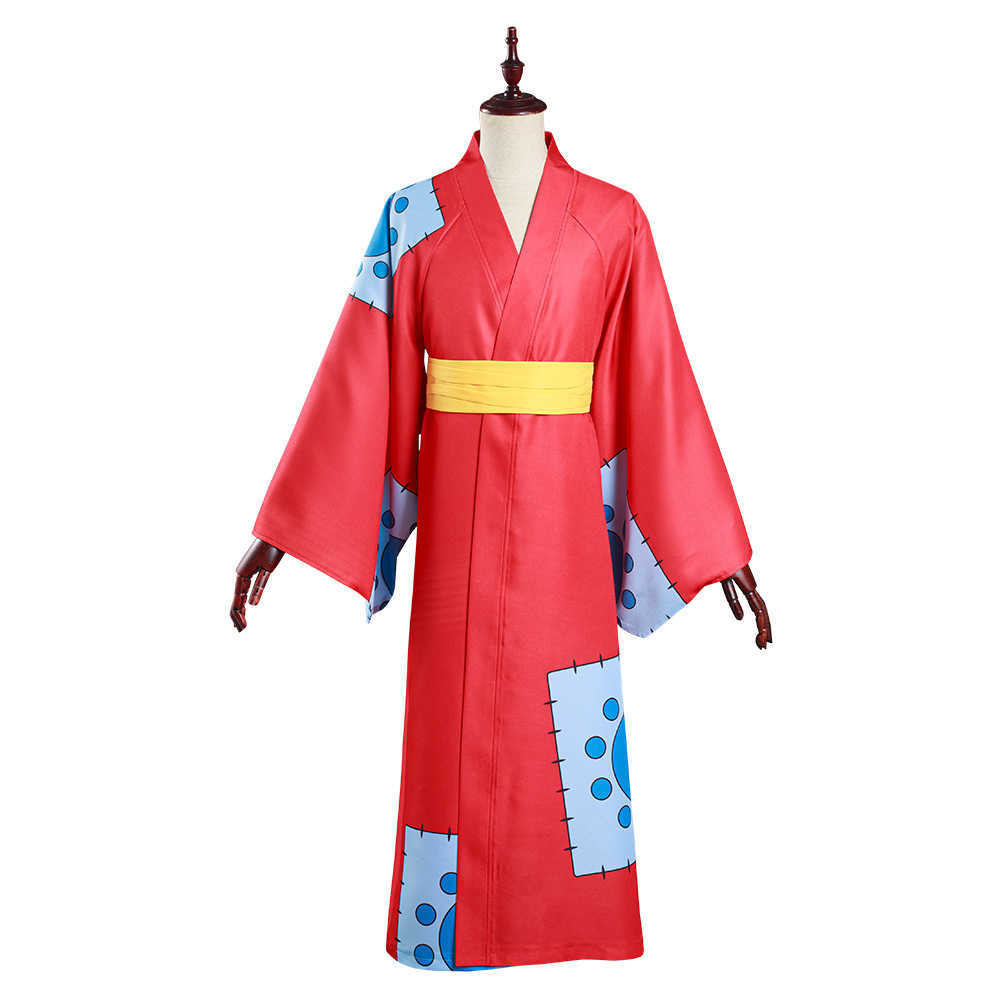One Piece Wano Country Monkey D. Luffy Cosplay Costume Kimono Outfits Halloween Carnival Suit Y0913