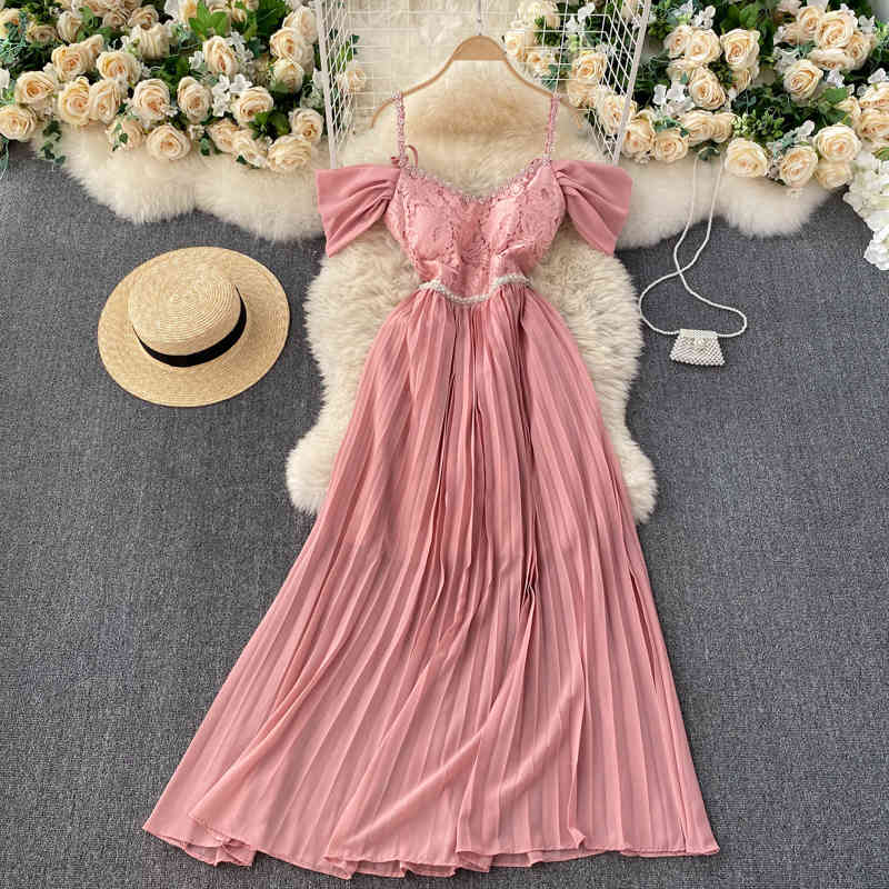Spaghetti Strap V Neck Women Party Dresses Korean Sexy Off Shoulder Vestido De Mujer Summer Slim Waist Elegant Vestidos 210519