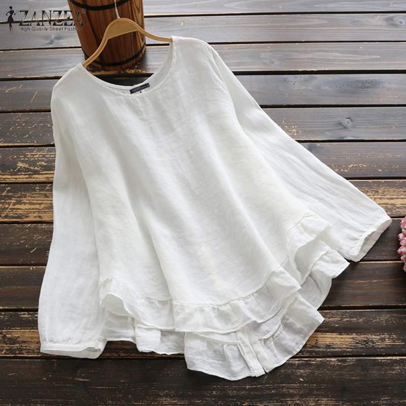 Women's Blouses & Shirts Plus Size Tunic Ruffle Blouse 2022 Elegant Asymmetrical Shirt Casual Linen Long Sleeve Female O Neck Blusa, Pink
Women's Blouses & Shirts Plus Size Tunic Ruffle Blouse 2022 Elegant Asymmetrical Shirt Casual Linen Long Sleeve Female O Neck Blusa, Pink