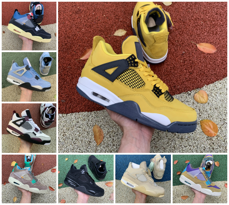 Top quality 4 4s basketball shoes Union Sail White oreo University Blue bred black cat pure money trainers fire red metallic green purple Ta
Top quality 4 4s basketball shoes Union Sail White oreo University Blue bred black cat pure money trainers fire red metallic green purple Ta
