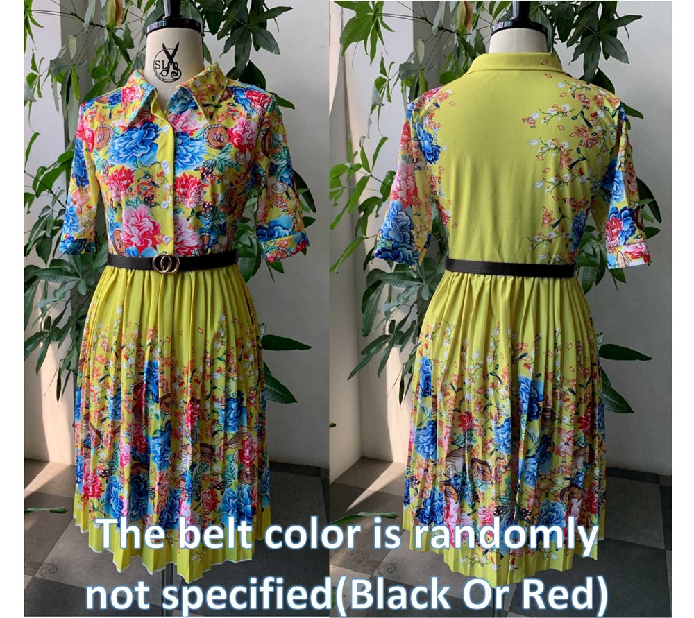Yellow Floral Printed Vintage Pleated Dress Elegant Office Lady Work Wear Women Autumn Winter Long Sleeve Shirt Dress Plus Size
Yellow Floral Printed Vintage Pleated Dress Elegant Office Lady Work Wear Women Autumn Winter Long Sleeve Shirt Dress Plus Size