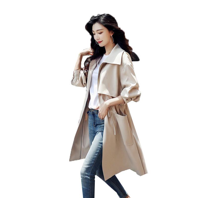 Ladies Spring Autumn Windbreaker Jacket Fashion Thin Drawstring Mid Long Female Outerwear Big Pocket Women Trench Coats Women's, Colour 5
Ladies Spring Autumn Windbreaker Jacket Fashion Thin Drawstring Mid Long Female Outerwear Big Pocket Women Trench Coats Women's, Colour 5