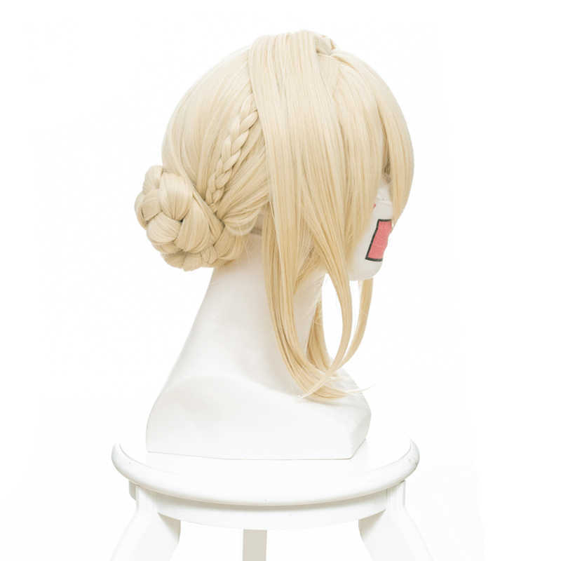Violet Evergarden Ponytail Braid Buns Blonde Heat Resistant Hair Peluca Anime Cosplay Costume Wig + Wig Cap, 446a
Violet Evergarden Ponytail Braid Buns Blonde Heat Resistant Hair Peluca Anime Cosplay Costume Wig + Wig Cap, 446a